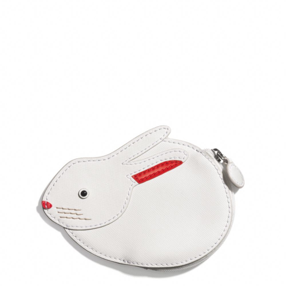 COACH F62270 Bunny Motif Coin Purse SILVER/MULTICOLOR