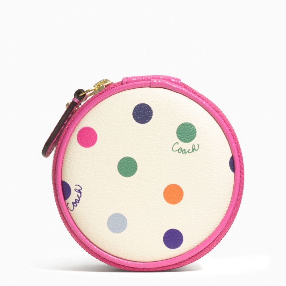 COACH MULTICOLOR DOT JEWELRY POUCH - ONE COLOR - F62341