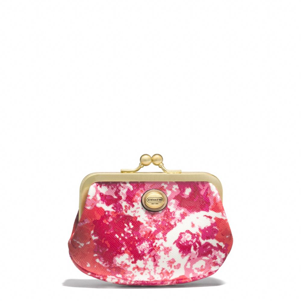 COACH PEYTON FLORAL PRINT FRAMED COIN PURSE - ONE COLOR - F62397