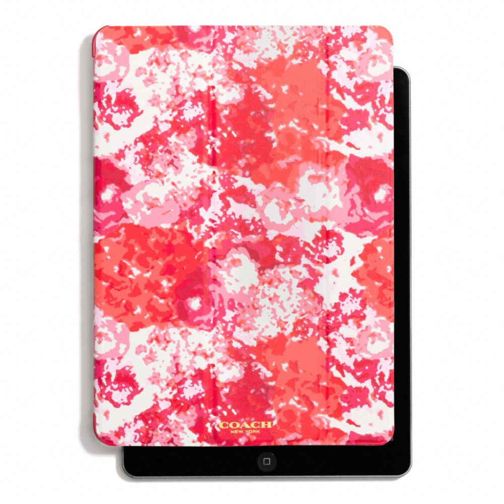 COACH f62459 PEYTON FLORAL PRINT TRIFOLD IPAD AIR CASE PINK MULTICOLOR