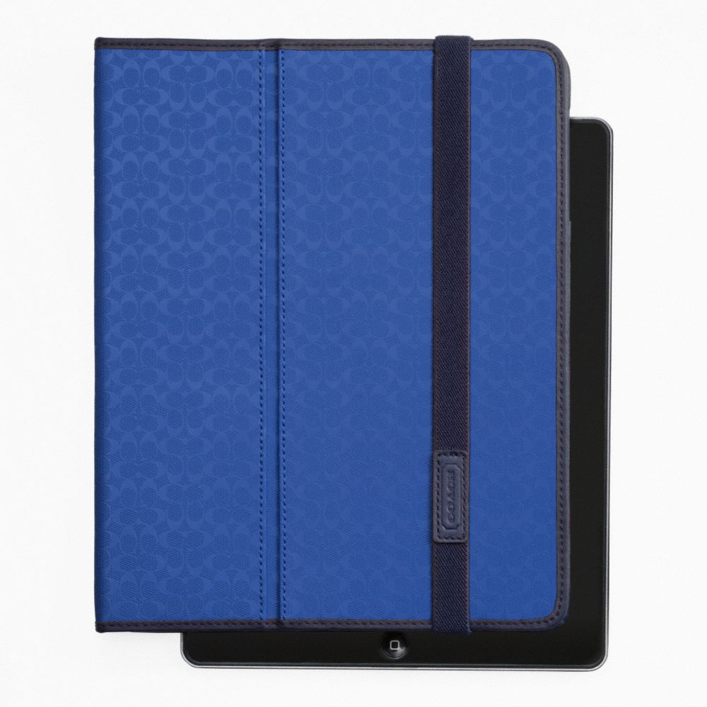 COACH F62479 Heritage Signature Ipad Case BLUE