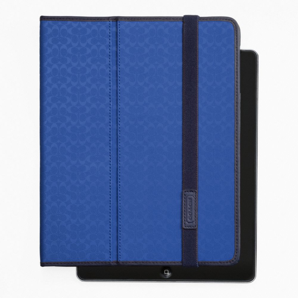 COACH f62479 HERITAGE SIGNATURE IPAD CASE BLUE