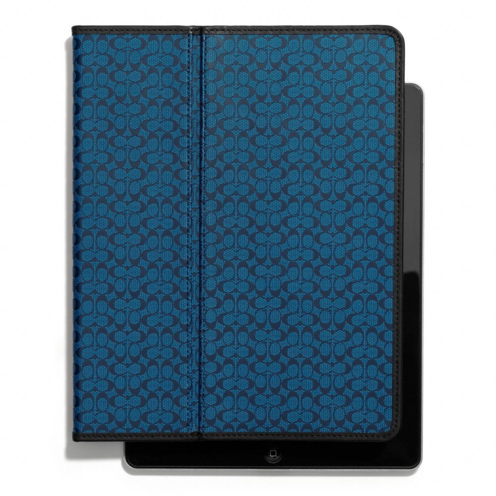 COACH F62479 HERITAGE SIGNATURE IPAD CASE NAVY/STORM-BLUE