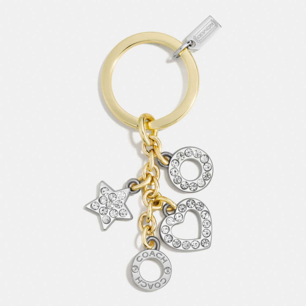 OPEN HEART KEY RING - f62502 - MULTICOLOR /CLEAR