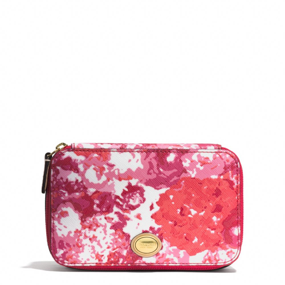 COACH f62532 PEYTON FLORAL PRINT JEWELRY BOX BRASS/PINK MULTICOLOR