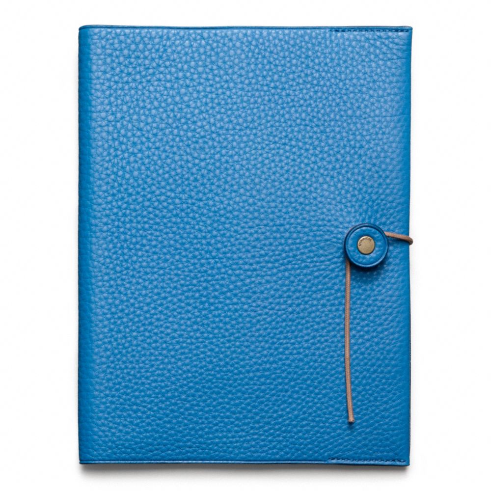 COACH F62644 Bleecker Pebbled Leather A5 Notebook 