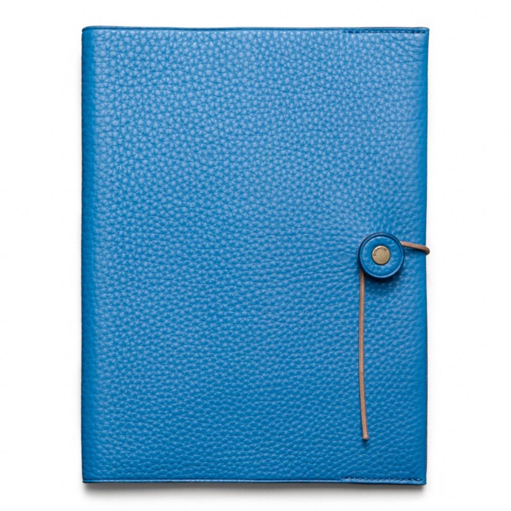 COACH f62644 BLEECKER PEBBLED LEATHER A5 NOTEBOOK 