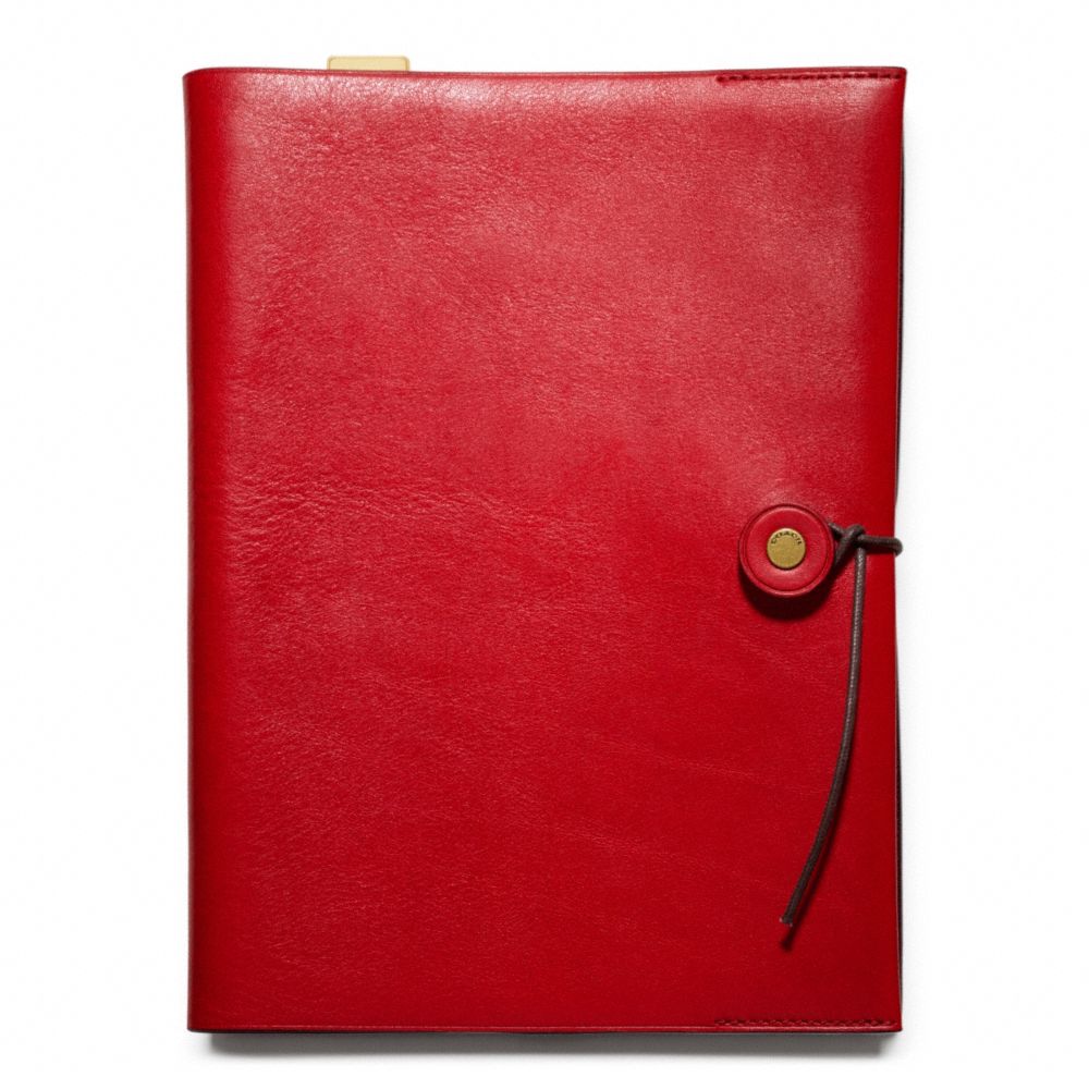 COACH BLEECKER LEATHER A5 NOTEBOOK - ONE COLOR - F62656