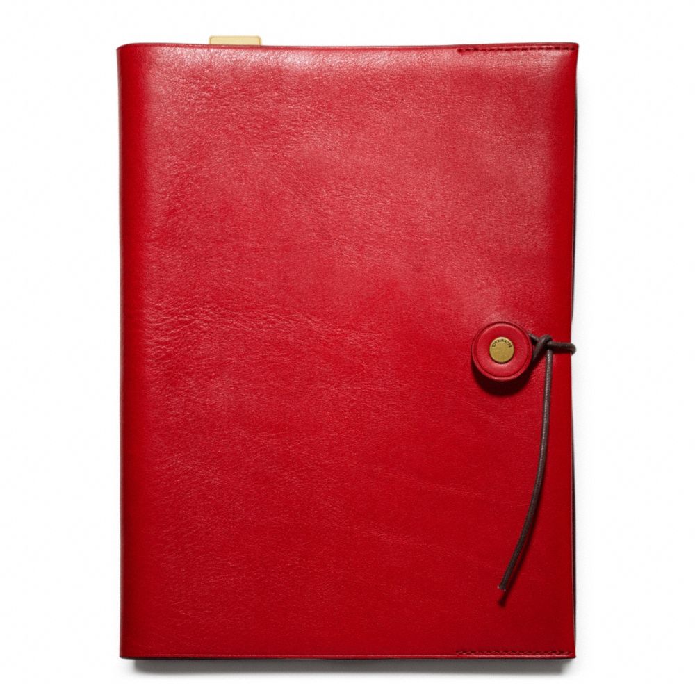 COACH BLEECKER LEATHER A5 NOTEBOOK -  - f62656