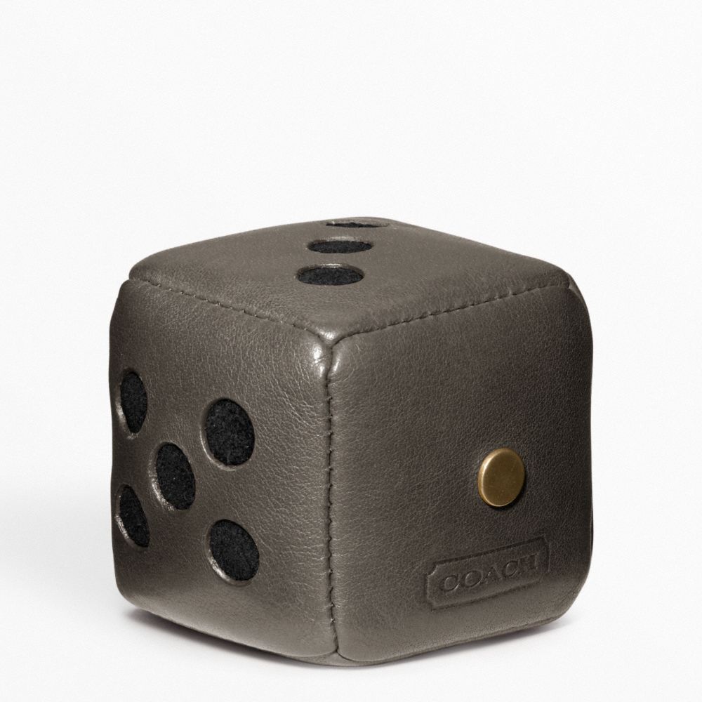 COACH BLEECKER LEATHER DICE PAPERWEIGHT - ONE COLOR - F62666
