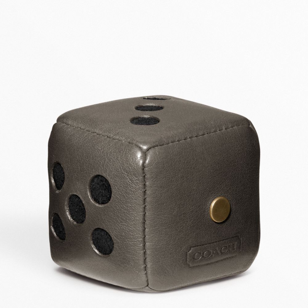 COACH F62666 Bleecker Leather Dice Paperweight 