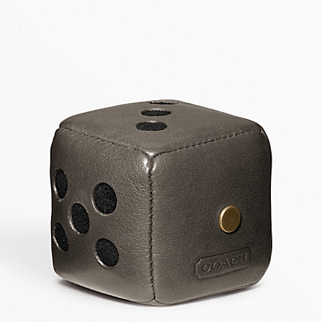COACH BLEECKER LEATHER DICE PAPERWEIGHT -  - f62666