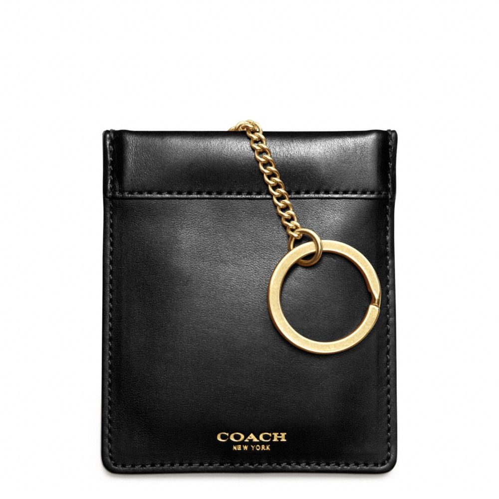 CROSBY DRESS LEATHER KEYCASE COACH F62671