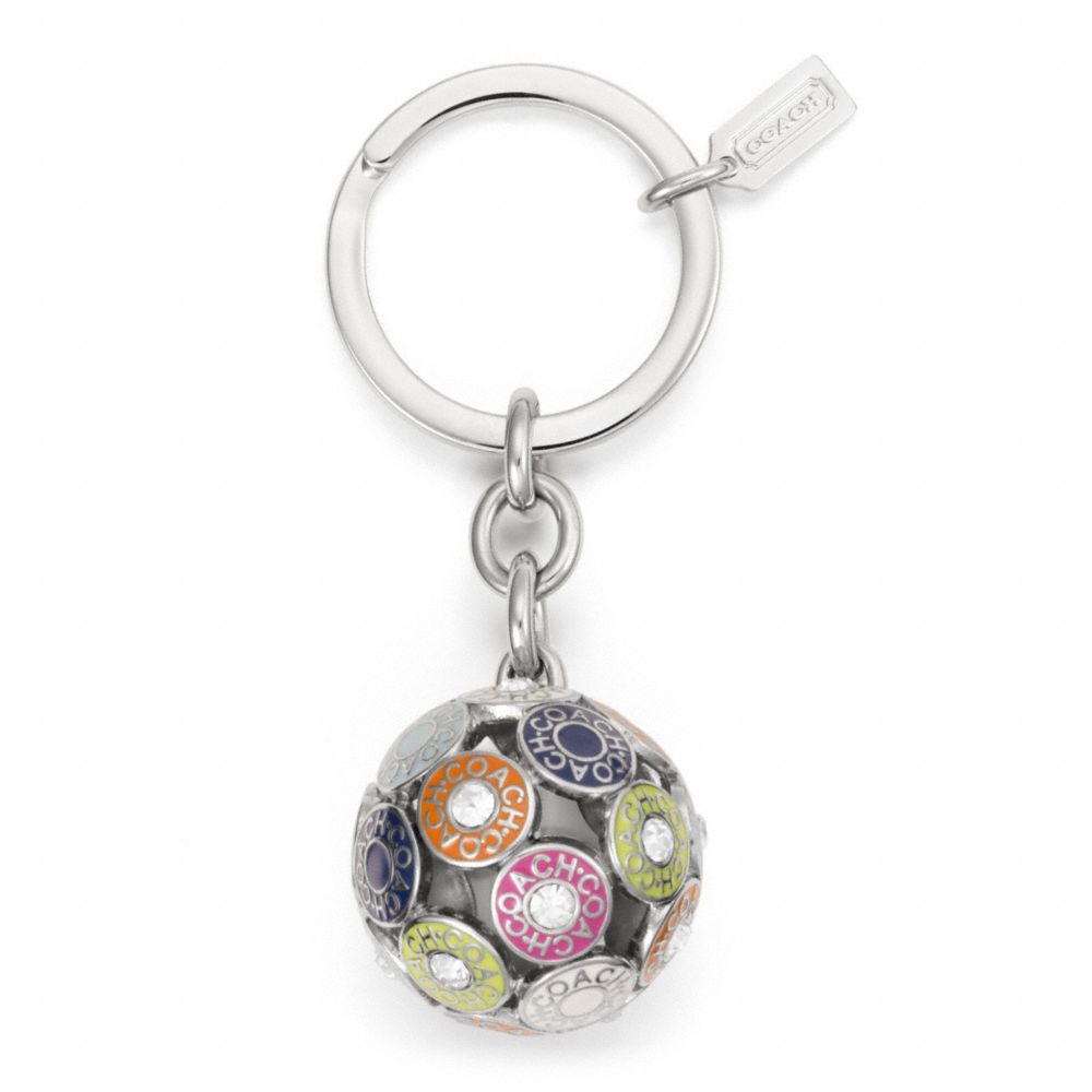 COACH F62732 - SNAPHEAD SPHERE KEY RING SILVER/MULTICOLOR