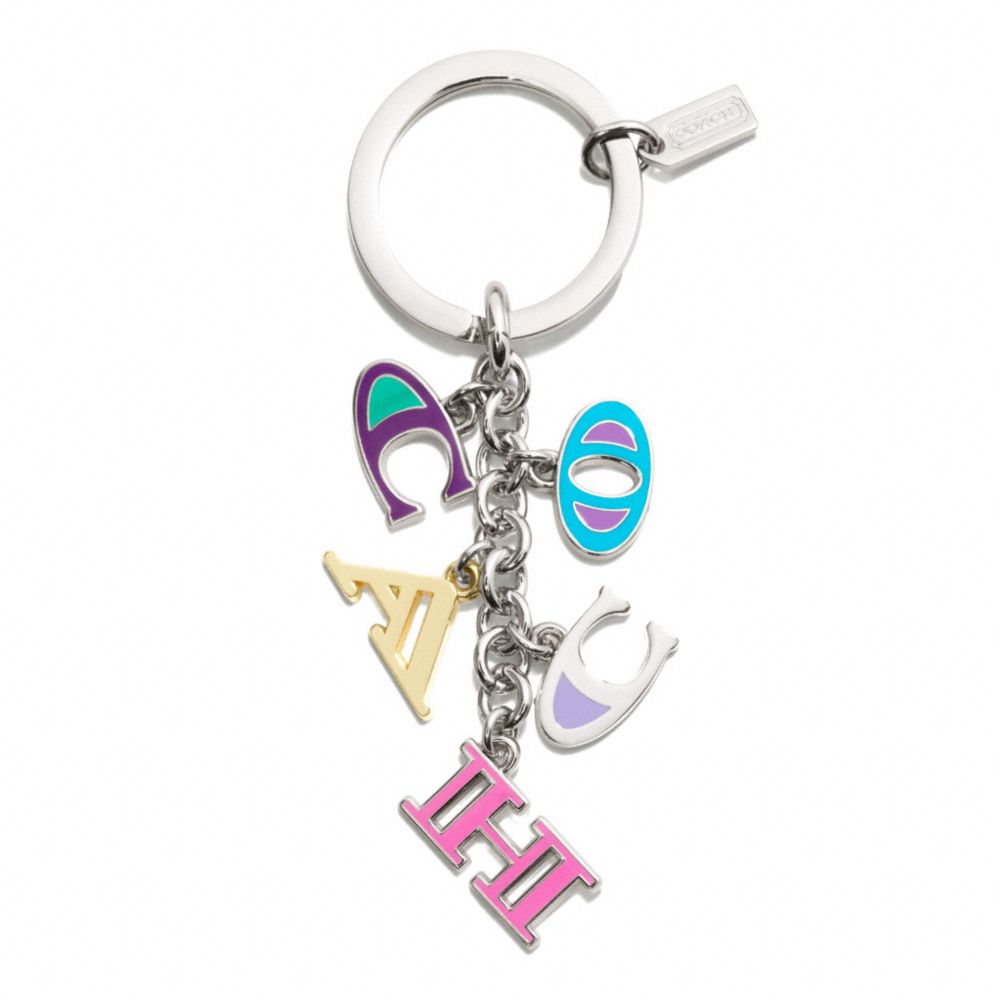 COACH COACH LETTERS MULTI MIX KEY RING - ONE COLOR - F62741