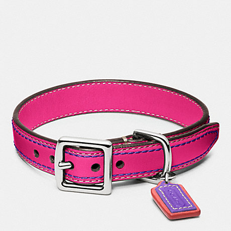 COACH F62752 LEATHER COLLAR -SILVER/PINK