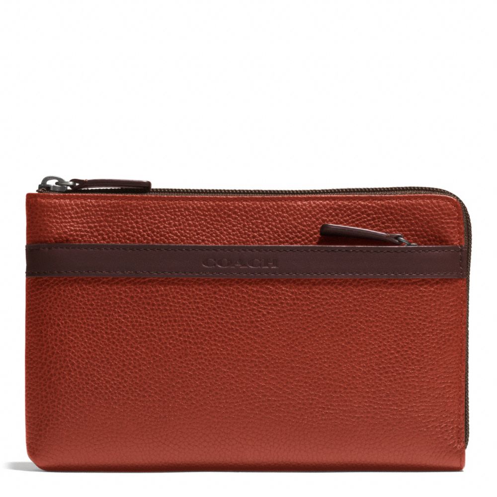 CAMDEN LEATHER MULTI FUNCTION CASE - f62762 - RUST/DARK BROWN