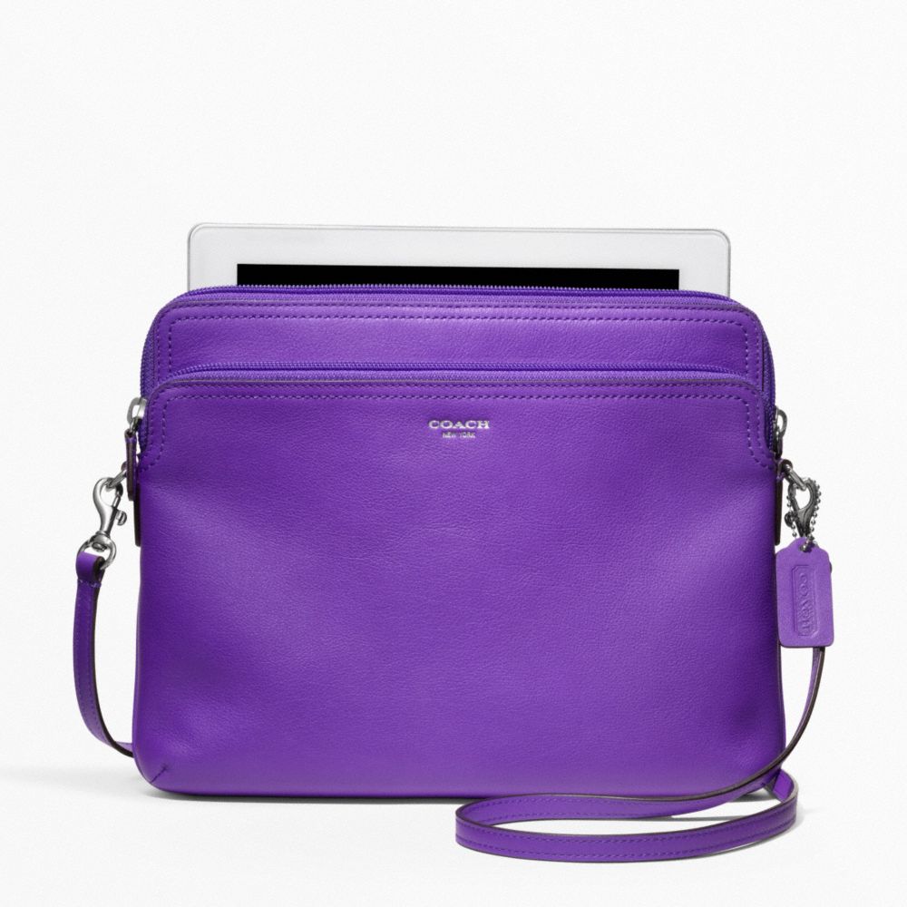 COACH LEATHER DOUBLE UNIVERSAL SLEEVE - SILVER/ULTRAVIOLET - F62796