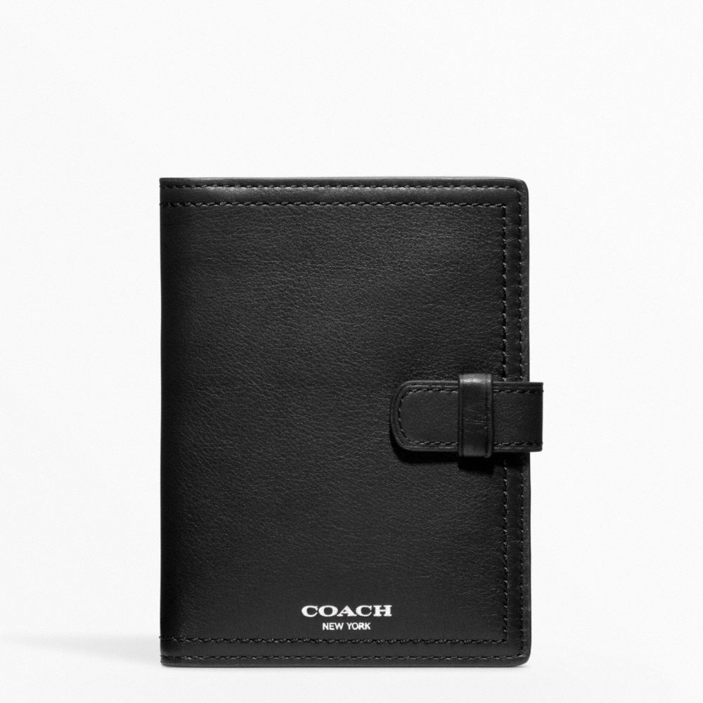 LEATHER PASSPORT CASE - f62834 - F62834SVBK