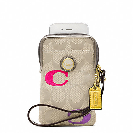 COACH f63062 POPPY EMBROIDERED SIGNATURE N/S UNIVERSAL CASE 