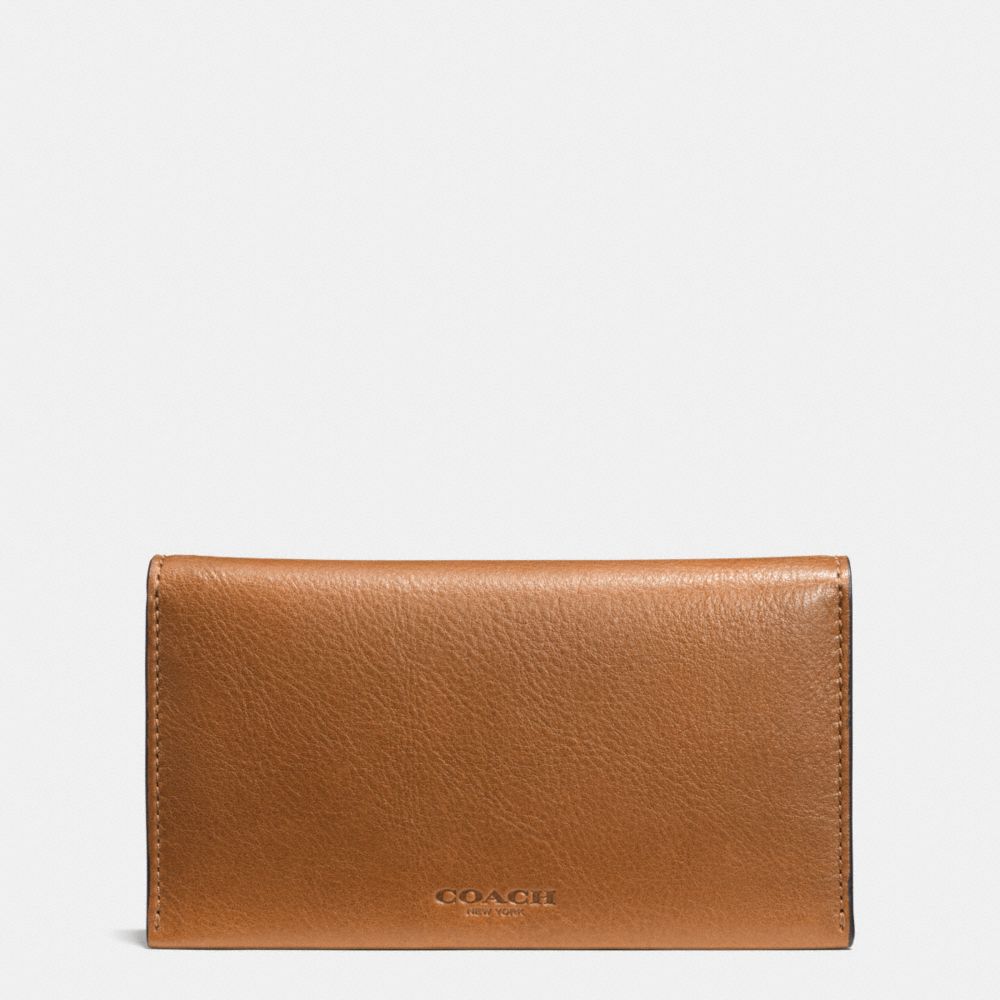 COACH F63224 Bifold Phone Case In Sport Calf Leather SADDLE