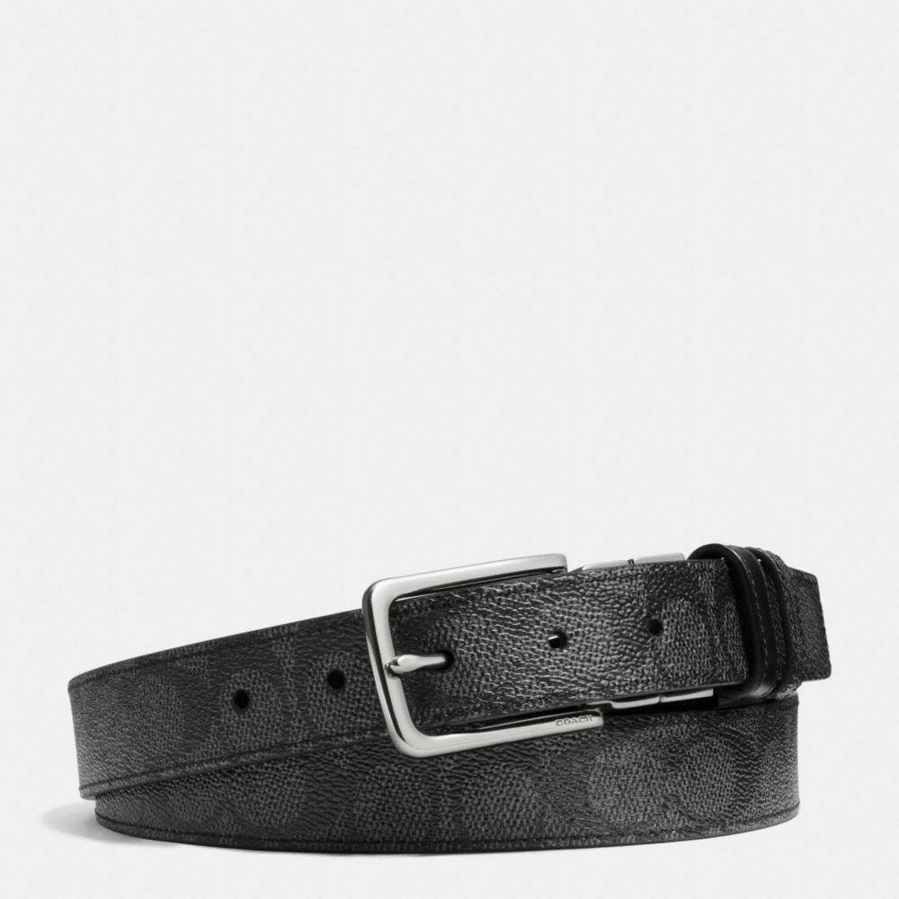 COACH F63265 DRESS WESTON CUT-TO-SIZE REVERSIBLE SIGNATURE C BELT CHARCOAL