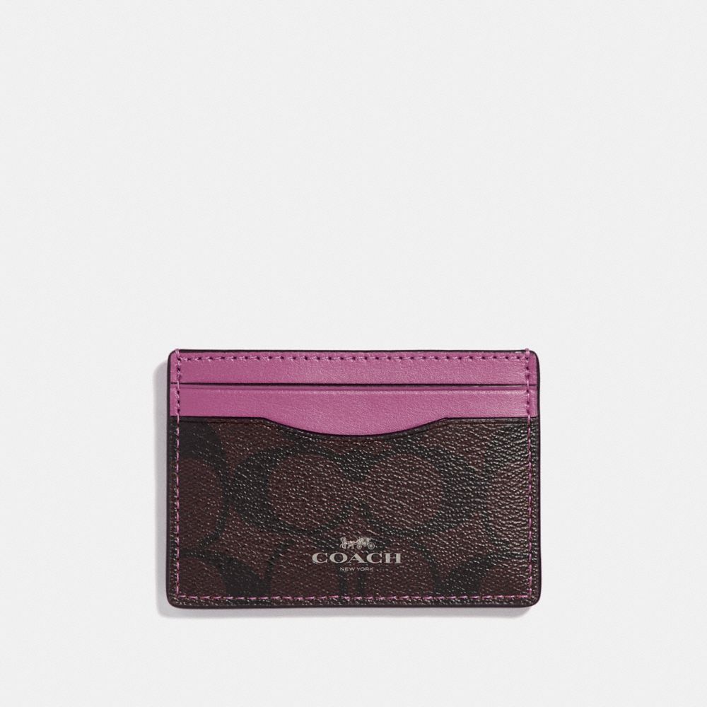 CARD CASE - f63279 - brown/Azalea/silver