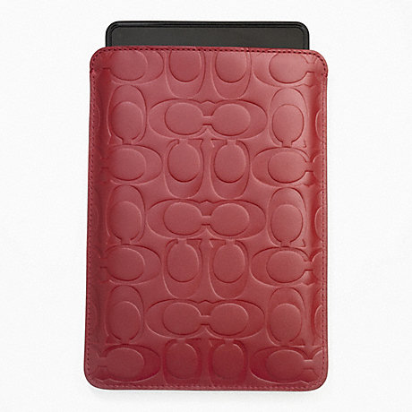 COACH F63316 SIGNATURE EMBOSSED E-READER SLEEVE RED