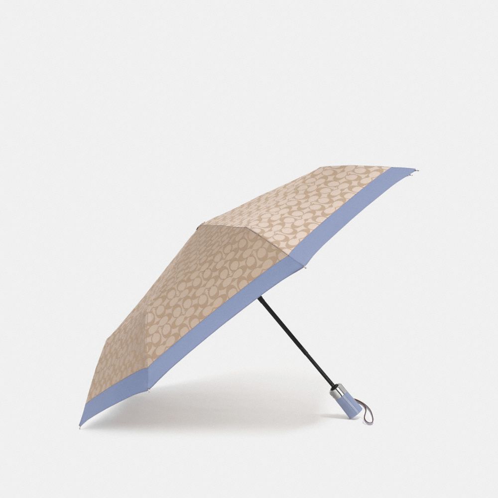 SIGNATURE UMBRELLA - CORNFLOWER/SILVER - COACH F63364