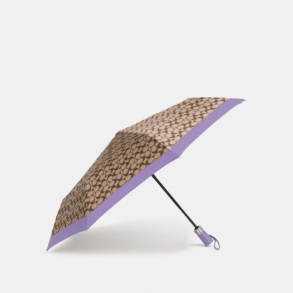 SIGNATURE UMBRELLA - LIGHT PURPLE/SILVER - COACH F63364