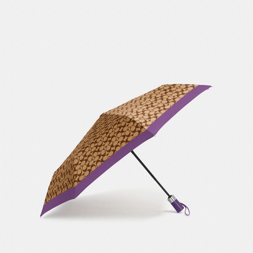 SIGNATURE UMBRELLA - VIOLET/SILVER - COACH F63364