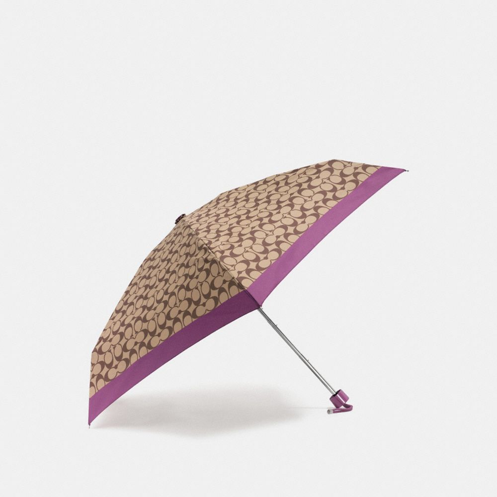 SIGNATURE MINI UMBRELLA - f63365 - SILVER/KHAKI