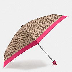 COACH F63365 Mini Umbrella In Signature SILVER/KHAKI
