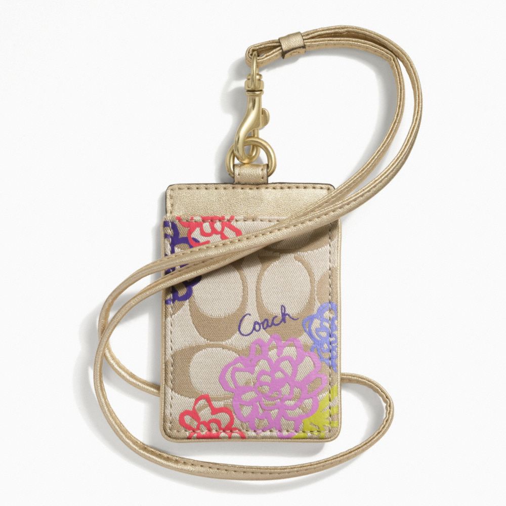 COACH DAISY APPLIQUE LANYARD ID -  - f63676