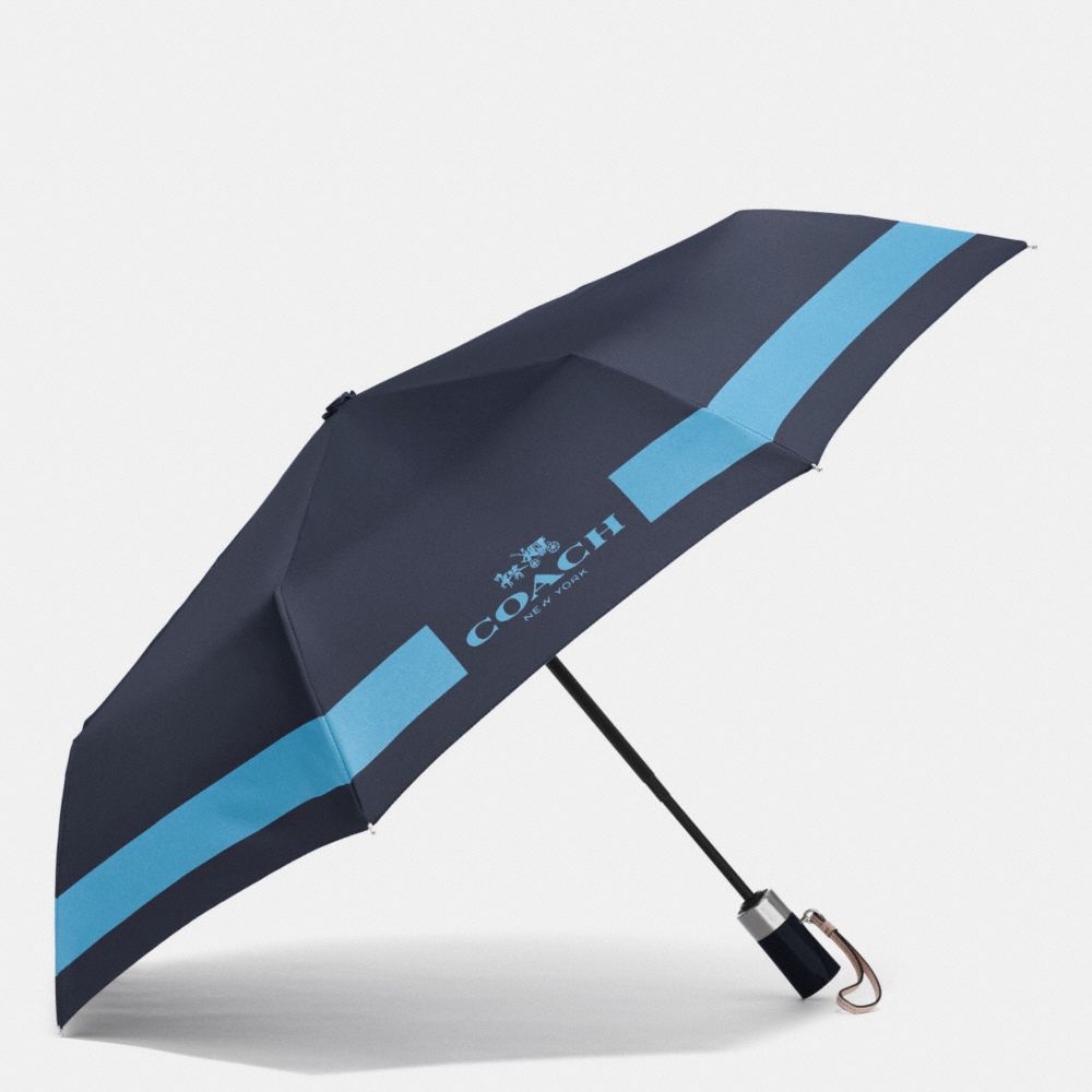 COACH F63689 - HC LOCK UP UMBRELLA SILVER/MIDNIGHT/BLUEJAY