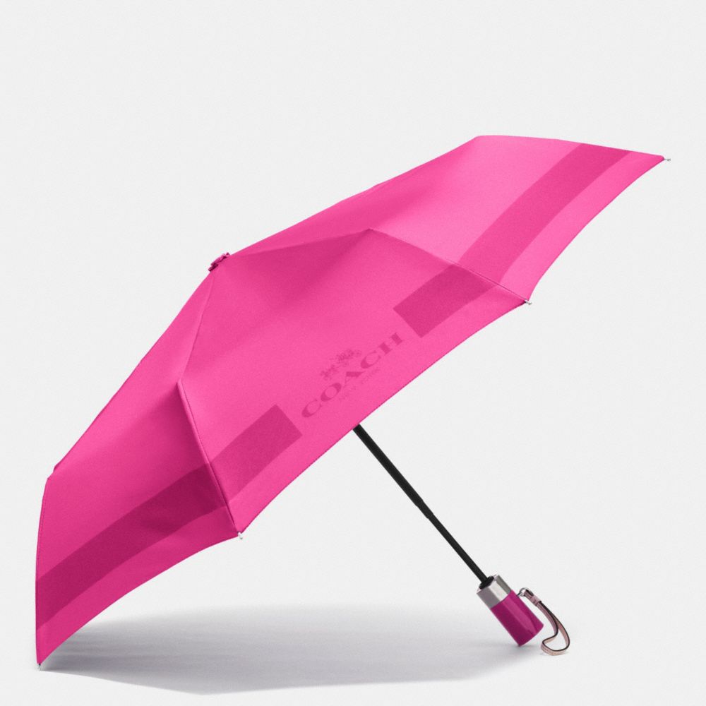 COACH F63689 Hc Lock Up Umbrella SILVER/CRANBERRY
