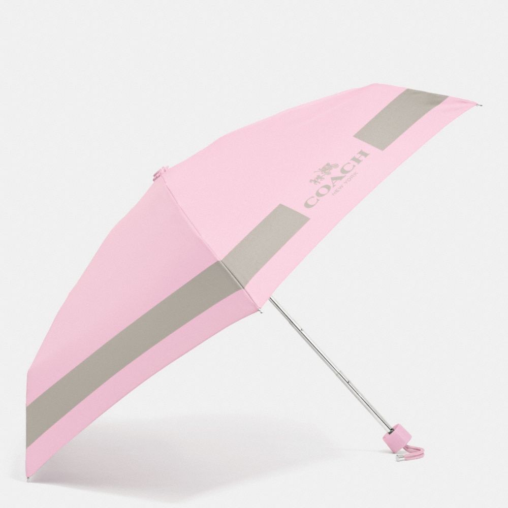 COACH F63690 Hc Lock Up Mini Umbrella SILVER/PETAL/GREY BIRCH