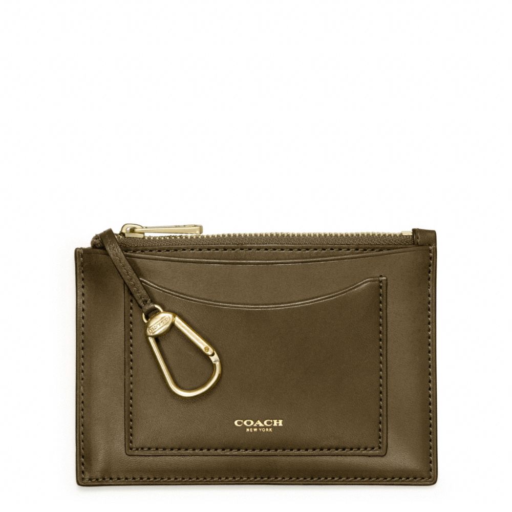 COACH CROSBY LEATHER ZIP KEYCASE -  - f63718