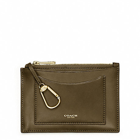 COACH F63718 CROSBY LEATHER ZIP KEYCASE ONE-COLOR