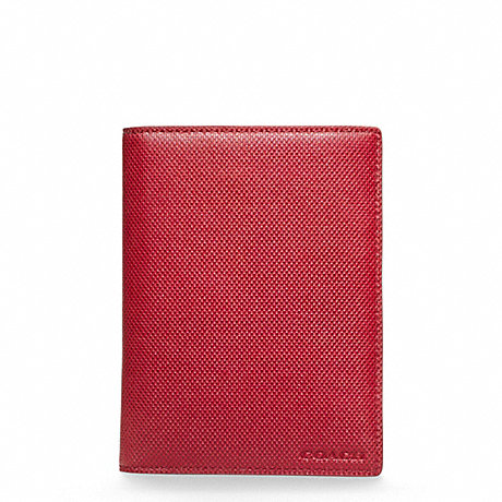 COACH F63732 BLEECKER EMBOSSED TEXTURED LEATHER PASSPORT CASE ONE-COLOR