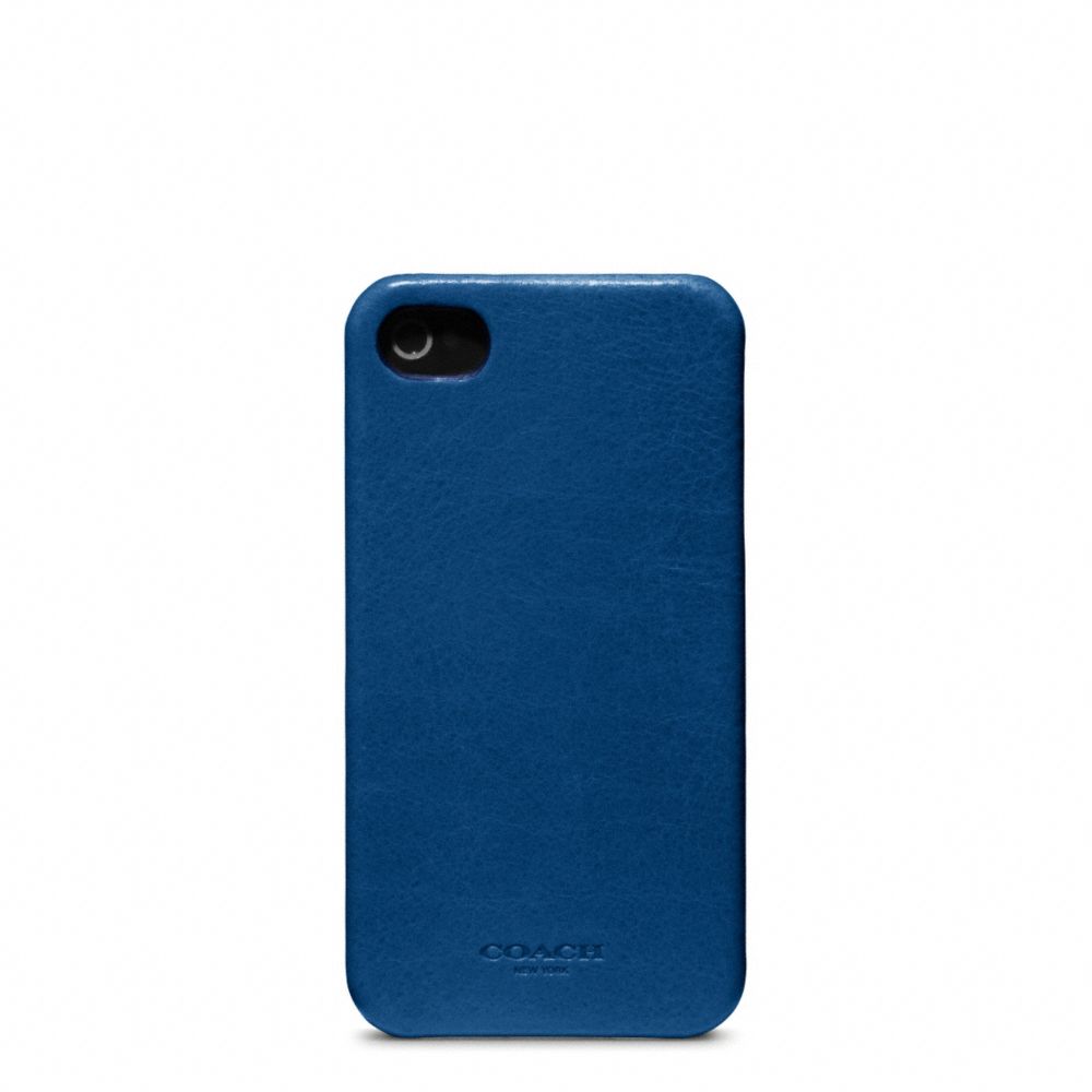 BLEECKER LEATHER MOLDED IPHONE 4 CASE - VINTAGE ROYAL - COACH F63734