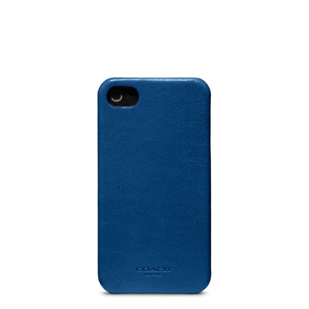 COACH f63734 BLEECKER LEATHER MOLDED IPHONE 4 CASE VINTAGE ROYAL