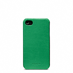 COACH F63734 - BLEECKER LEATHER MOLDED IPHONE 4 CASE CLOVER