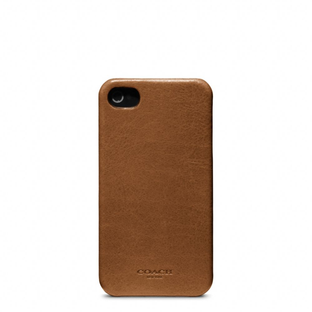 COACH F63734 Bleecker Leather Molded Iphone 4 Case FAWN
