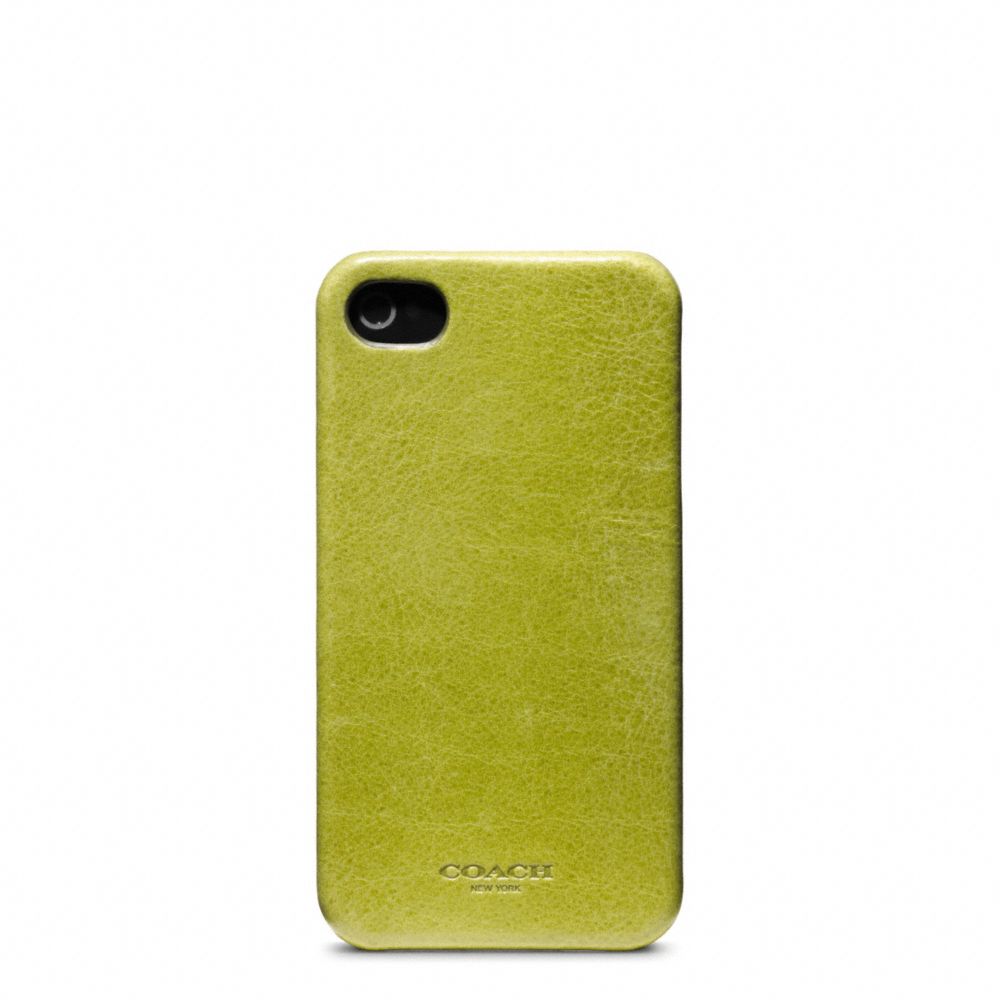 COACH f63734 BLEECKER LEATHER MOLDED IPHONE 4 CASE 