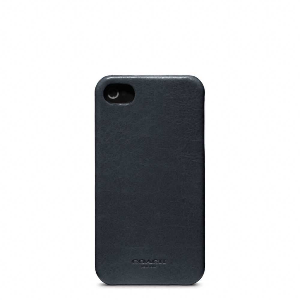 BLEECKER LEATHER MOLDED IPHONE 4 CASE - NAVY - COACH F63734