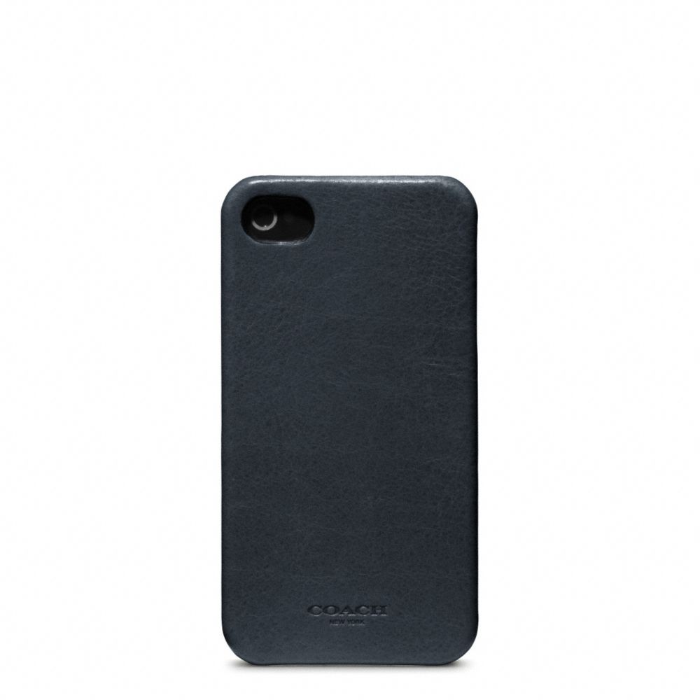 COACH f63734 BLEECKER LEATHER MOLDED IPHONE 4 CASE NAVY