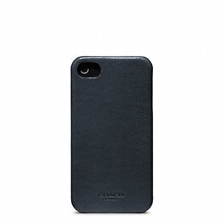 COACH BLEECKER LEATHER MOLDED IPHONE 4 CASE - NAVY - f63734