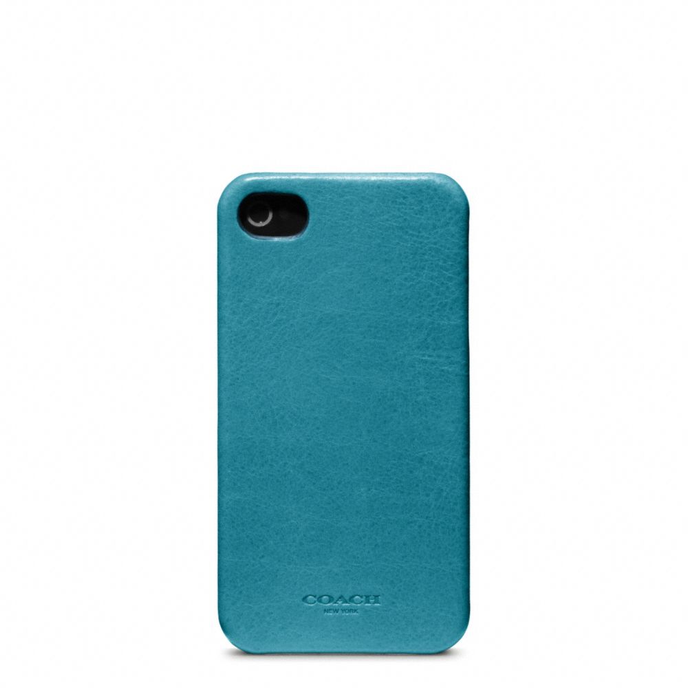 BLEECKER LEATHER MOLDED IPHONE 4 CASE - f63734 - OCEAN