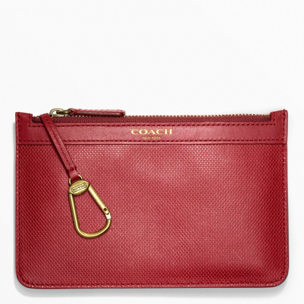 COACH BLEECKER EMBOSSED TEXTURED LEATHER CHINESE NEW YEAR KEYCASE ENVELOPE - ONE COLOR - F63735